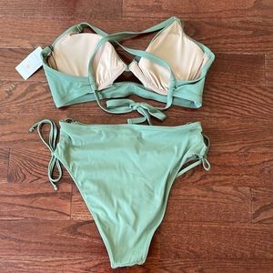 Sage green bikini bottoms